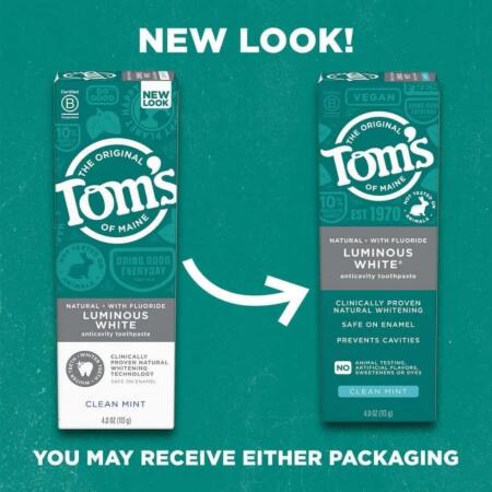 Tom's of Maine Luminous White Florürlü Anti-Çürük Diş Macunu Temiz Nane 113 gr - 3