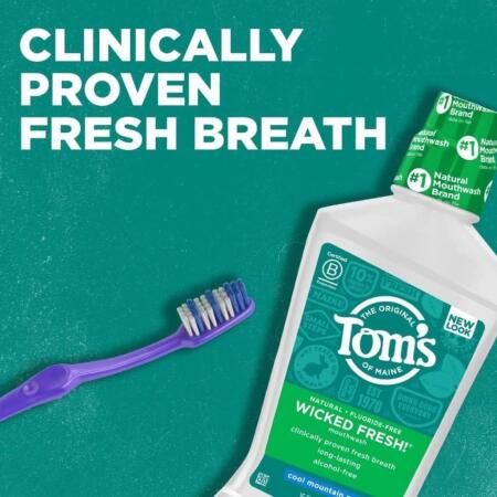 Tom's of Maine Wicked Fresh! Ağız Gargarası Cool Mountain Mint 473 ml - 6